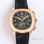 MMA Swiss Copy Patek Philippe Aquanaut Chronograph Flyback Men's Watch Rose Gold Case